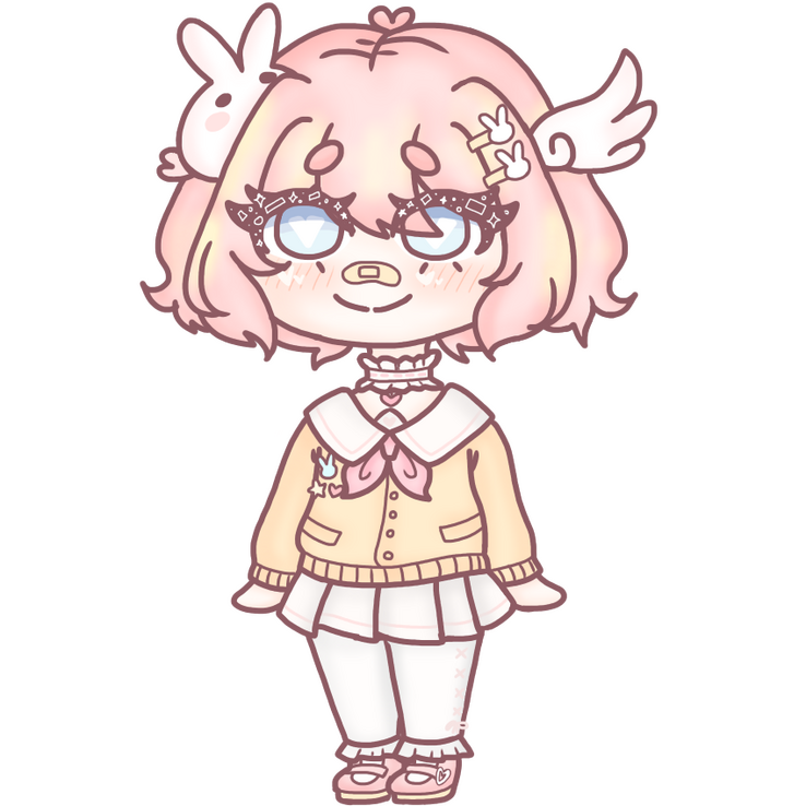 lined and shaded chibi