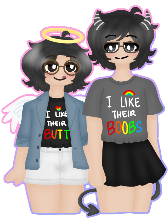 3/4 body, shaded, lineless