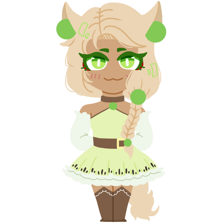 lineless and unshaded chibi