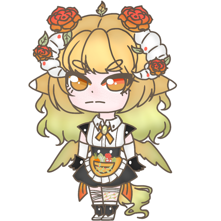 lined and shaded chibi