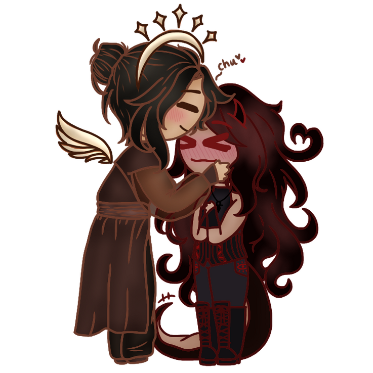 shaded chibi couple art